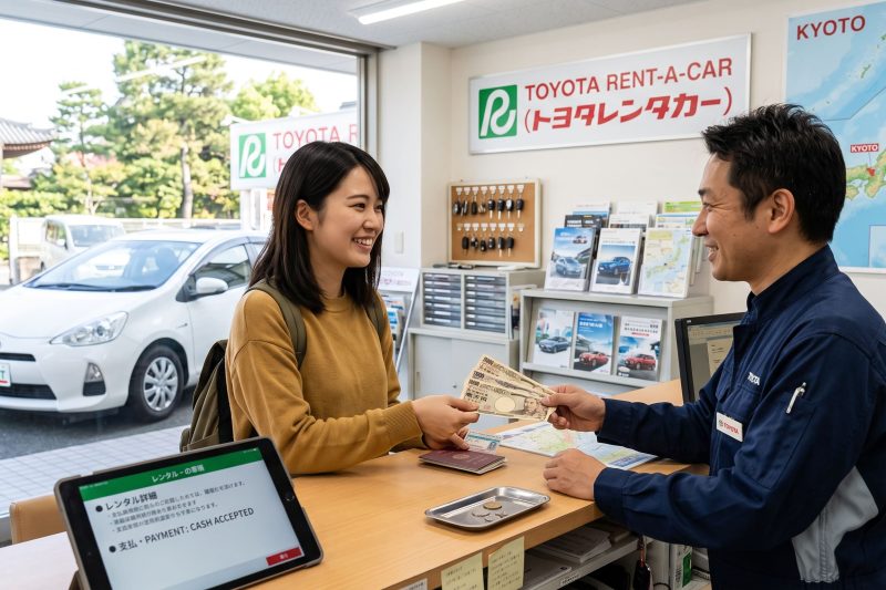 Auto mieten in Japan ohne Kreditkarte? Alle Zahlungsarten, Debitkarten & Kautionen erklärt
