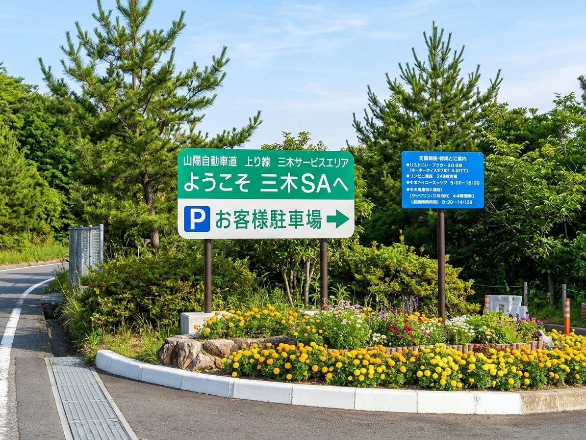 SA und PA - Autobahn-Raststätten in Japan
